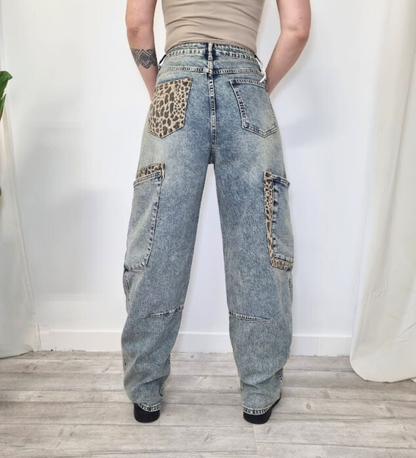 Jeans Balloon Leo con toppe Wild
