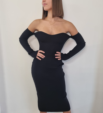 Vestito Lungo in Maglina Scollato