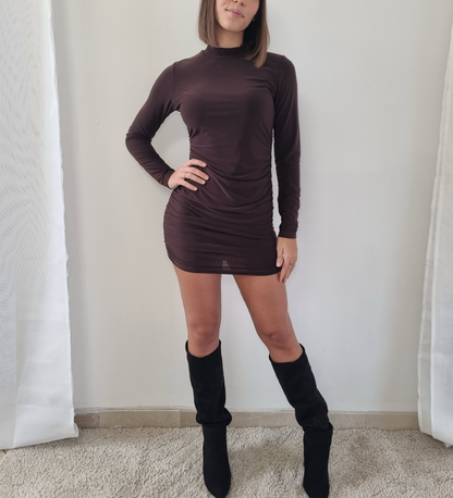 Vestito Corto Manica Lunga