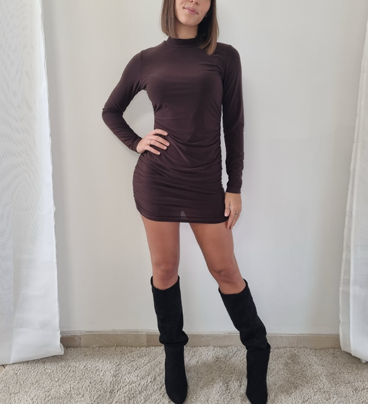 Vestito Corto Manica Lunga