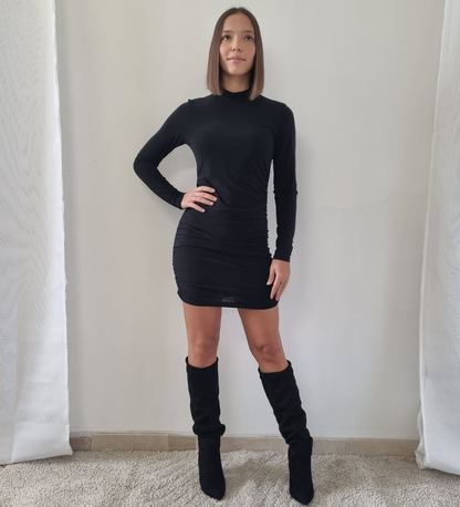 Vestito Corto Manica Lunga